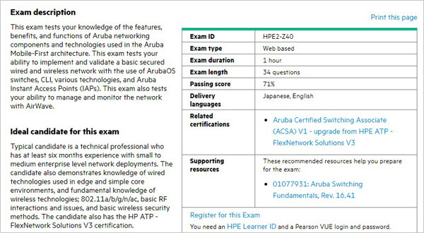 HPE2-Z40_exam